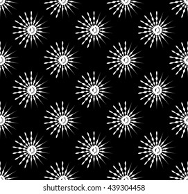 Repetitive pattern with radial-radiating lines. Abstract geometric monochrome background. Intersecting lines texture.