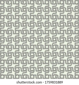 Patrón repetitivo con formas redondeadas o estrellas. Fondo decorativo de cuadrícula. 