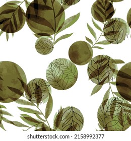 repetitive repeating seamless vector pattern background flower leaf motley orange purple green round line