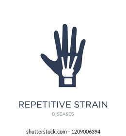 Repetitive strain injury icon. Trendy flat vector Repetitive strain injury icon on white background from Diseases collection, vector illustration can be use for web and mobile, eps10