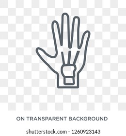 Repetitive strain injury icon. Trendy flat vector Repetitive strain injury icon on transparent background from Diseases collection. High quality filled Repetitive strain injury symbol use for web and