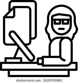Repetitive Task Icon Line Vector Illustration