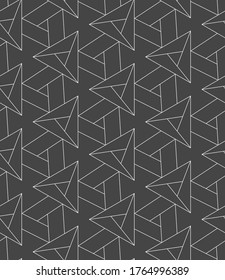 Repetitive Vintage Graphic Triangle, Repeat Texture. Repeat Tileable Vector Luxury Tile Pattern. Continuous Ornament Geo, Deco Pattern. Simple Swatch Texture