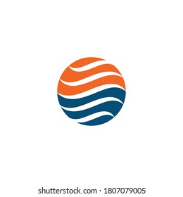 Repetitive wavy sphere shape, vector