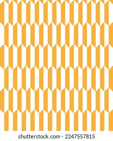 Fondo de forma repetitivo del prisma blanco y naranja. Fondo del verificador de formas de flecha blanca y naranja.