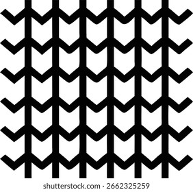 Um padrão de ziguezague repetitivo cria um design geométrico moderno e elegante adequado para fundos e têxteis