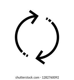 replace arrow outline favorite icon vector