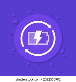 replace battery icon, vector art