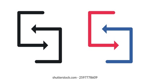 Replace colored icon set. Stock Vector