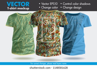 Replace Design, Change Colors Mock-up Mockup Tee Template Pattern