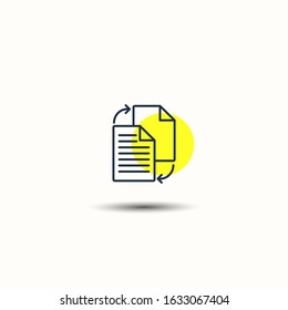 Replace document icon. Scheme, thin line icon for website design and development. Network element for mobile concept and web application icon.
