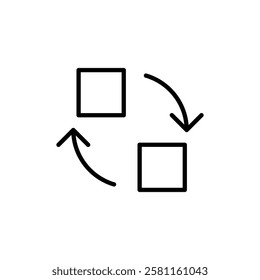 Replace icon Art design illustration
