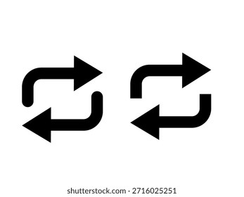 Símbolo de ícone de substituição representando ação de alteração, troca ou atualização. Ícone de ação de substituição para mídia social.