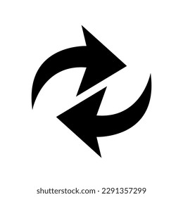 Replace icon vector double reverse arrow exchange sign on white background..eps