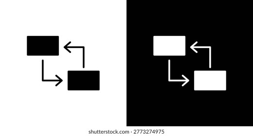 Replace icons editable flat black and white icons pack. Vector EPS10