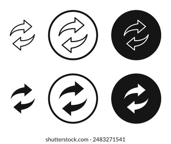 Replace outlined icon vector collection.