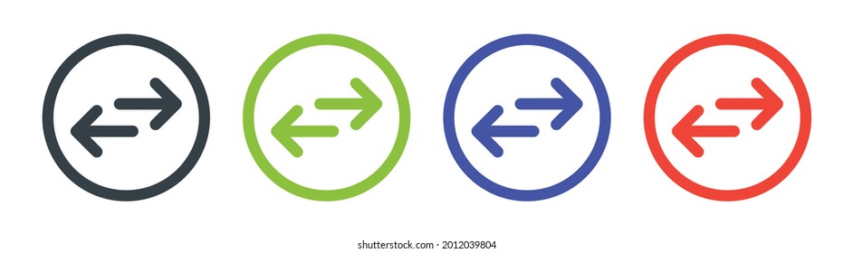 Replace, reverse, arrow exchange, swap icon on button sign.