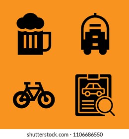 replace, servant, automotive and race icons set. Vector illustration for web and design