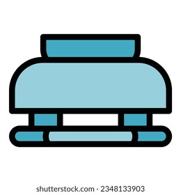 Replace smoke detector icon outline vector. Fire sensor. Home control color flat