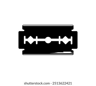 Replaceable blade. Barber tool. Vector isolated illustration on white background