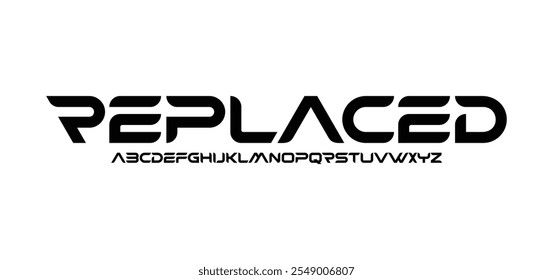 Substituído, Alfabeto Sport Modern Bold Font. Fontes de estilo urbano tipografia para tecnologia, digital, design de logotipo de filme. ilustração vetorial
