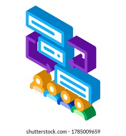replacement components of algorithm icon vector. isometric replacement components of algorithm sign. color isolated symbol illustration