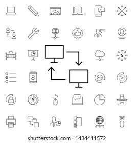 replacement of computers icon. Universal set of business for website design and development, app development