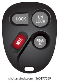 Replacement electronic keyless for cars. Vector illustration.