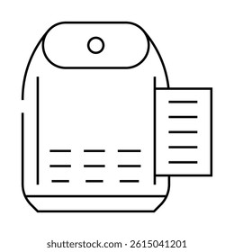 replacement filter line icon vector. replacement filter sign. isolated contour symbol black illustration