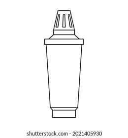 Replacement filter vector icon.Outline vector icon isolated on white background replacement filter.