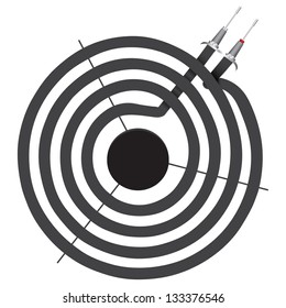 Replacement heater for electric stoves. Vector illustration.