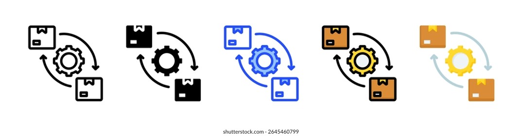 Coleção De Ícones De Substituição Com Vários Estilos