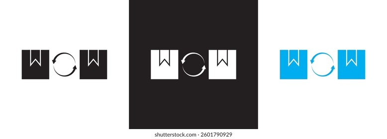 Replacement icon. Vector illustration. isolated on white and black background. EPS 10