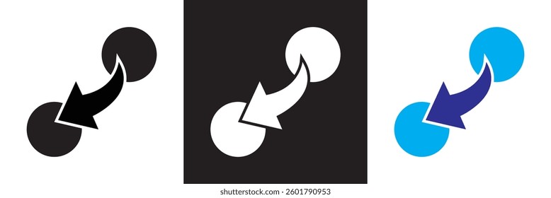 Replacement icon. Vector illustration. isolated on white and black background. EPS 10