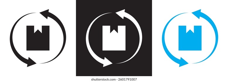 Replacement icon. Vector illustration. isolated on white and black background. EPS 10