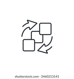 replacement icon. vector.Editable stroke.linear style sign for use web design,logo.Symbol illustration.