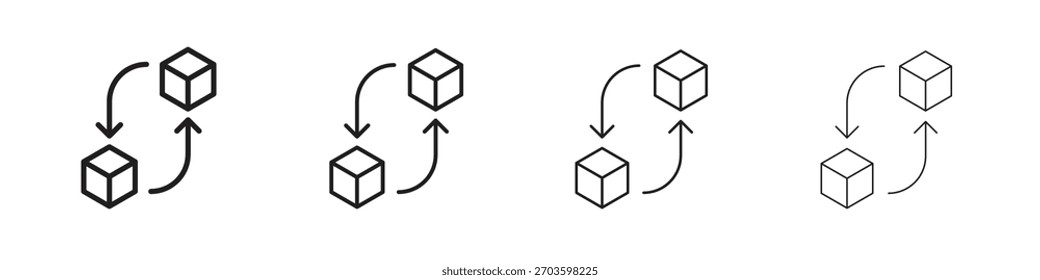 Replacement icons. editable stroke icon collection.