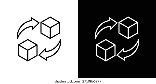 Ersatzsymbole. Linienzeichnung, Vektorsymbole