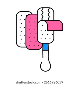 replacement layer of callus remover line icon vector. replacement layer of callus remover sign. isolated symbol illustration