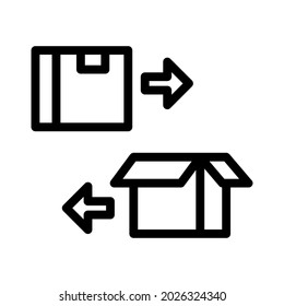 replacement line icon illustration vector graphic