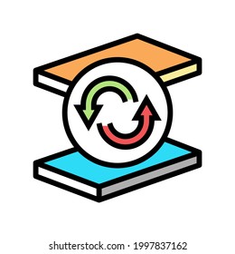 replacement mineral wool color icon vector. replacement mineral wool sign. isolated symbol illustration