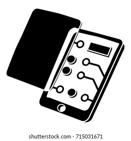 Replacement screen smartphone icon. Simple illustration of replacement screen smartphone vector icon for web