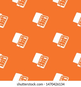 Replacement screen smartphone pattern vector orange for any web design best