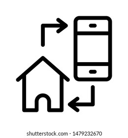 replacement thin line vector icon