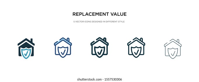 replacement value icon in different style vector illustration. two colored and black replacement value vector icons designed in filled, outline, line and stroke style can be used for web, mobile, ui