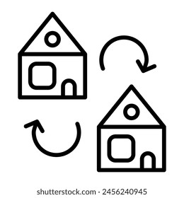Replacement Vector Line Icon Design