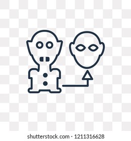 Replacement vector outline icon isolated on transparent background, high quality linear Replacement transparency concept can be used web and mobile