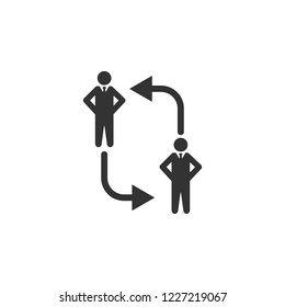 replacement, worker, arrow, business icon. Element of business icon for mobile concept and web apps. Glyph replacement, worker, arrow, business icon can be used for web and mobile