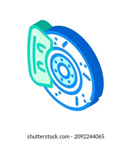 replacing brake discs isometric icon vector. replacing brake discs sign. isolated symbol illustration