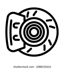 replacing brake discs line icon vector. replacing brake discs sign. isolated contour symbol black illustration